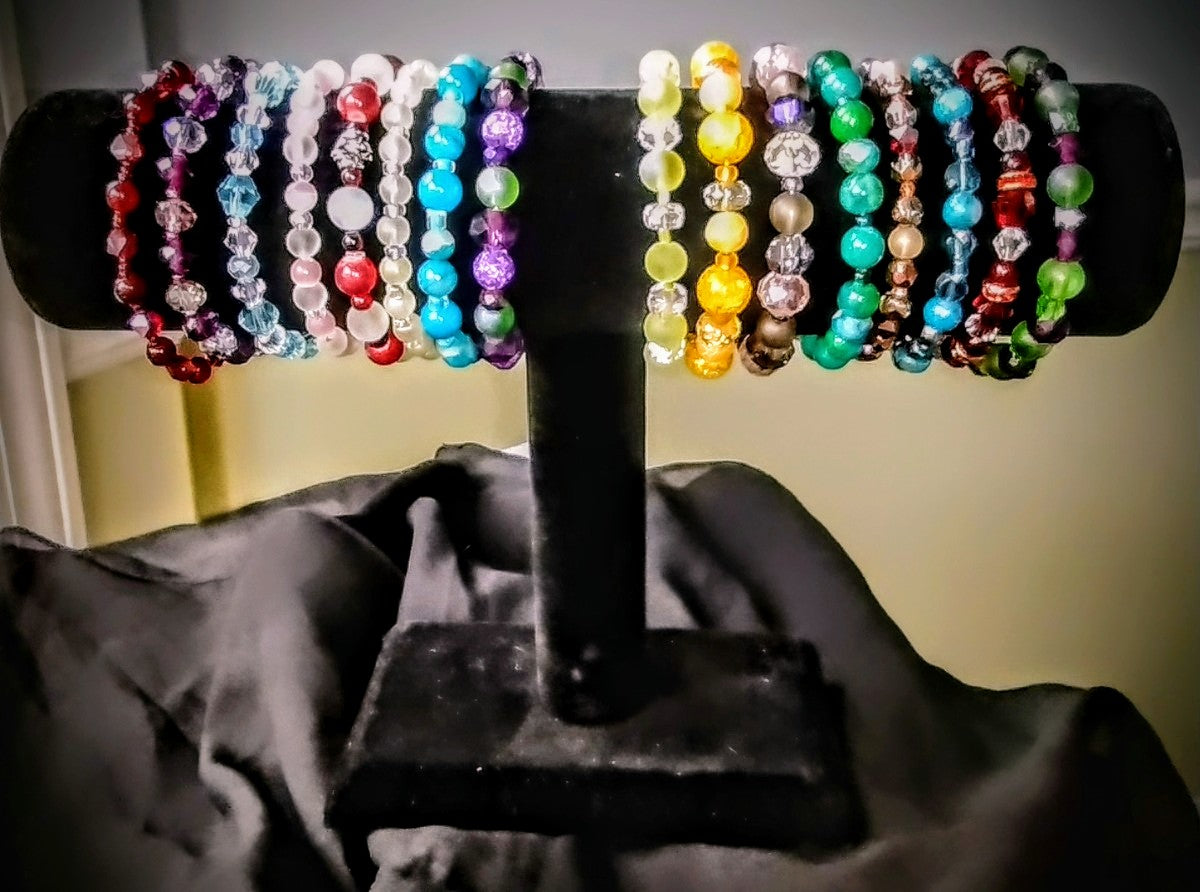 Glass bead bracelets (sold individually)