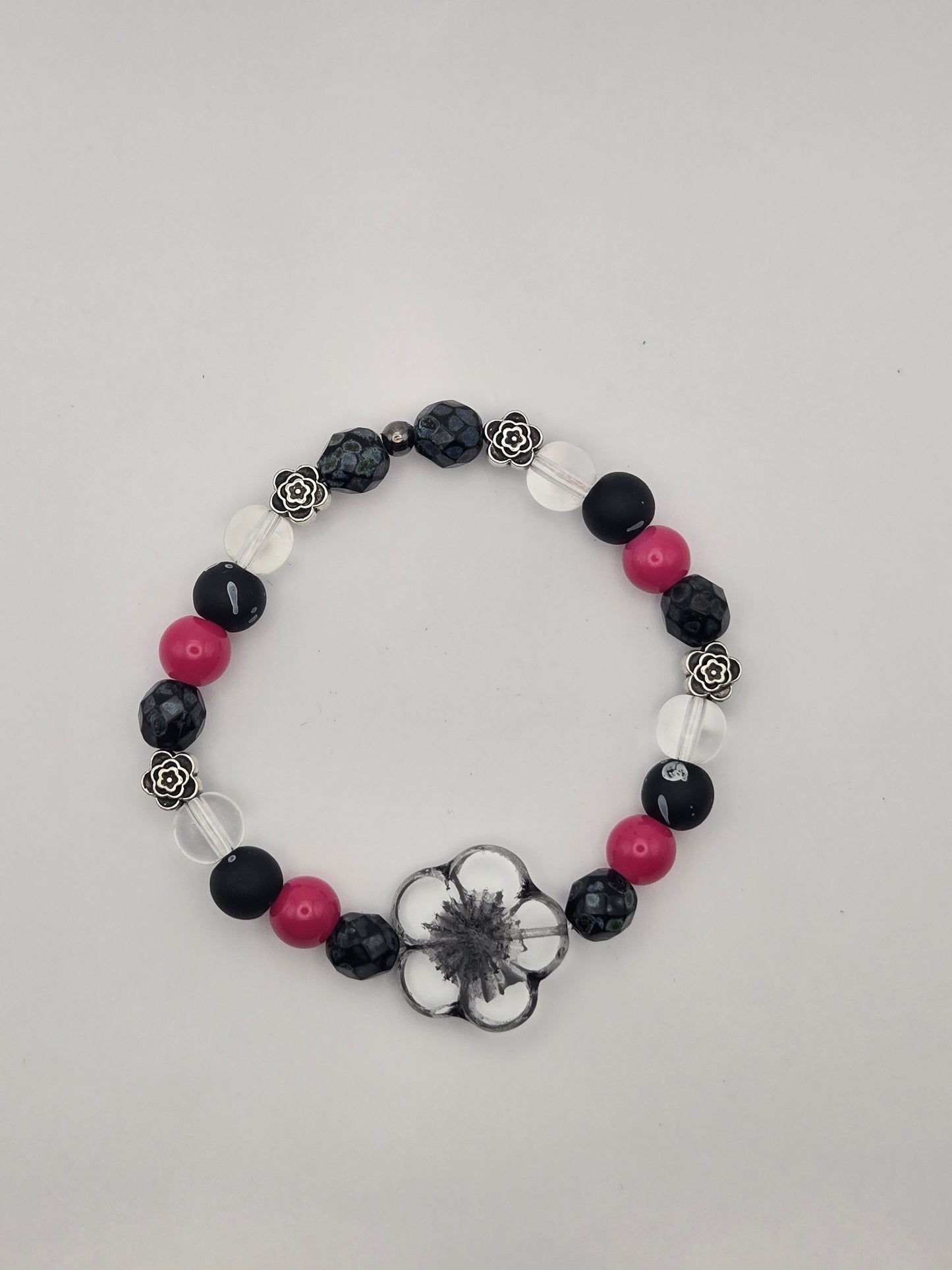 Czech glass bead stretch bracelet