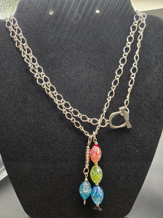 Lampwork glass necklace