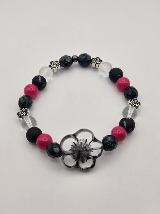 Czech glass bead stretch bracelet